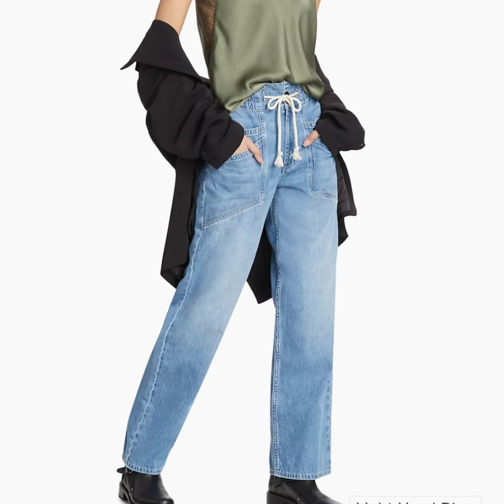 Blassport Women's Denim Jeans |Pullon Elastic Drawstring Waist